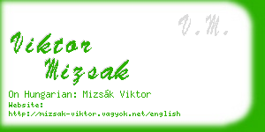 viktor mizsak business card